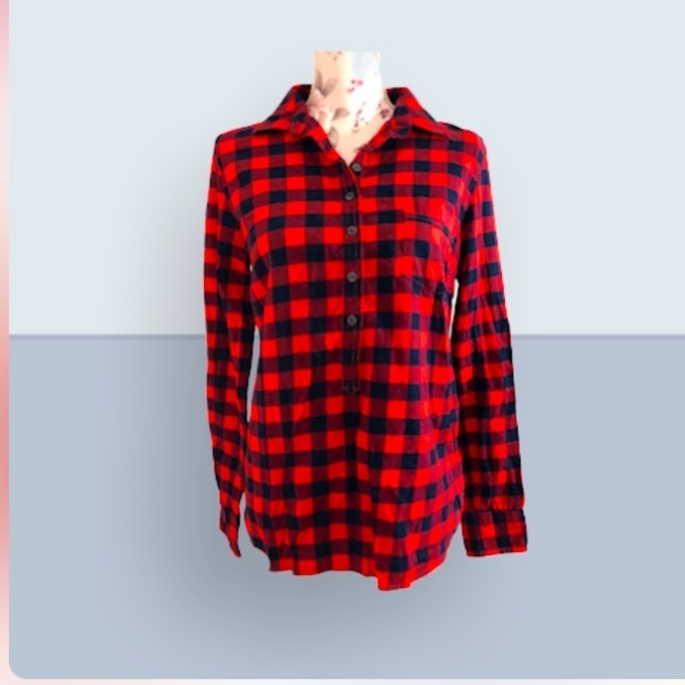 J.Crew Plaid Perfect Fit Popover(118)